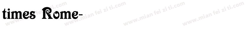times Rome字体转换